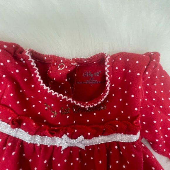 Little Me My First Christmas Top Leggings Outfit 3 months - Picture 4 of 6